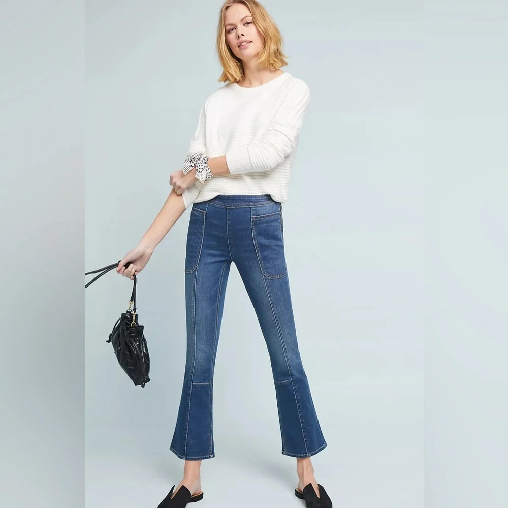 Anthropologie Pilcro Utility High-Rise Cropped Bootcut Pants | Size 25